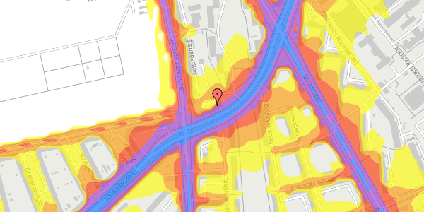 Trafikstøjkort på Bispeparken 2, st. th, 2400 København NV