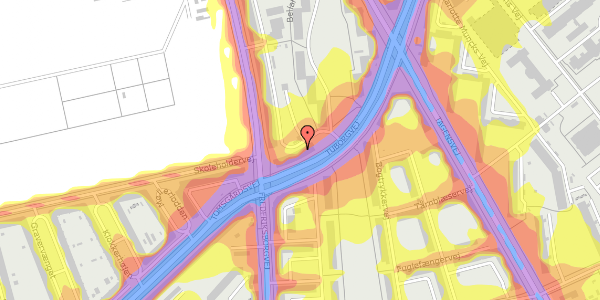 Trafikstøjkort på Bispeparken 2, 3. th, 2400 København NV