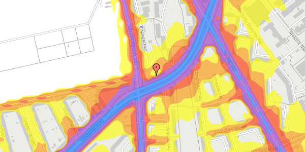 Trafikstøjkort på Bispeparken 3, st. th, 2400 København NV