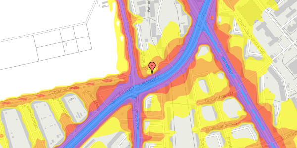 Trafikstøjkort på Bispeparken 3, 1. th, 2400 København NV