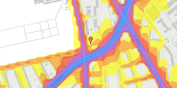 Trafikstøjkort på Bispeparken 6, 4. th, 2400 København NV