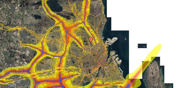 Trafikstøjkort på Bispeparken 21, 1. th, 2400 København NV