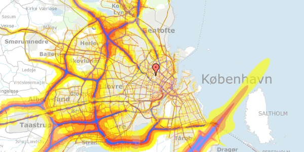 Trafikstøjkort på Bjelkes Allé 8B, st. , 2200 København N