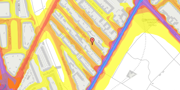 Trafikstøjkort på Bjelkes Allé 11A, st. , 2200 København N