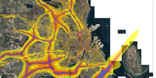 Trafikstøjkort på Bjelkes Allé 22, 1. 14, 2200 København N