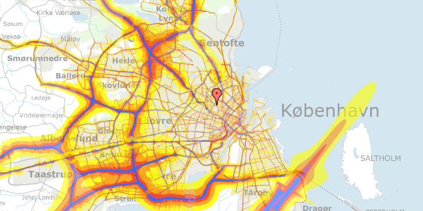 Trafikstøjkort på Bjelkes Allé 24E, st. , 2200 København N