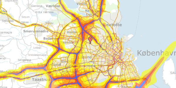 Trafikstøjkort på Bjergstedvej 6, 2700 Brønshøj