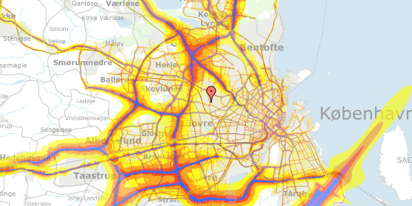 Trafikstøjkort på Bjernedevej 35, 2700 Brønshøj