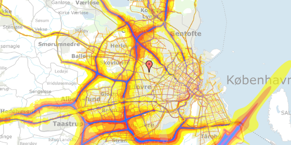 Trafikstøjkort på Bjernedevej 41, 2700 Brønshøj