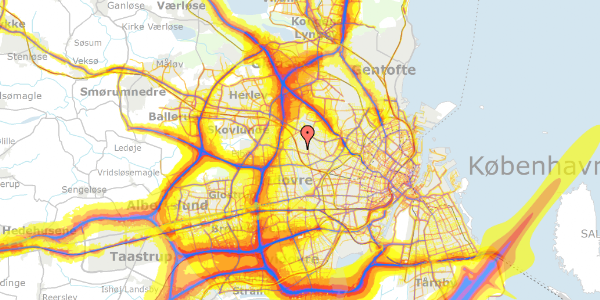 Trafikstøjkort på Bjernedevej 45, 2700 Brønshøj