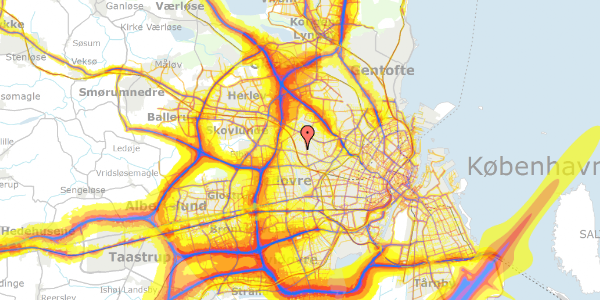 Trafikstøjkort på Bjernedevej 86, 2700 Brønshøj