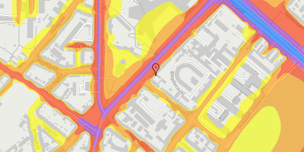 Trafikstøjkort på Blegdamsvej 10, 2. tv, 2200 København N