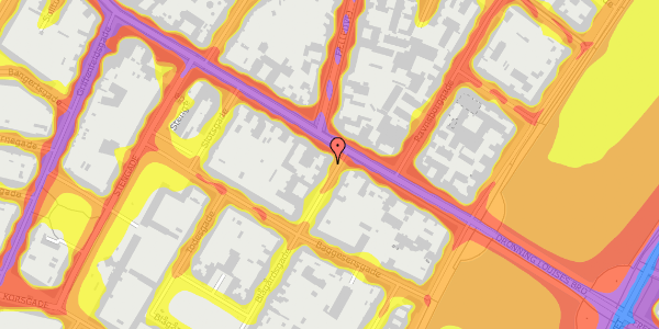 Trafikstøjkort på Blågårdsgade 2, 1. tv, 2200 København N