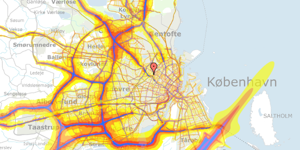 Trafikstøjkort på Blåmejsevej 22, 2. tv, 2400 København NV