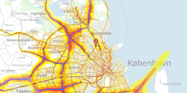 Trafikstøjkort på Blåmunkevej 23, 2. th, 2400 København NV