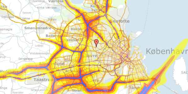 Trafikstøjkort på Boeslundevej 4B, 2700 Brønshøj