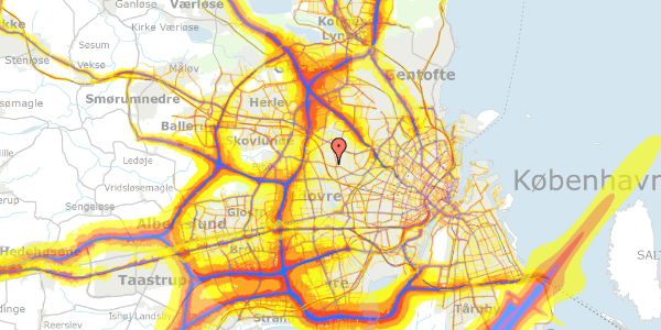 Trafikstøjkort på Boeslundevej 8B, 2700 Brønshøj