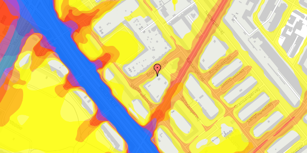 Trafikstøjkort på Bogfinkevej 6, 1. th, 2400 København NV