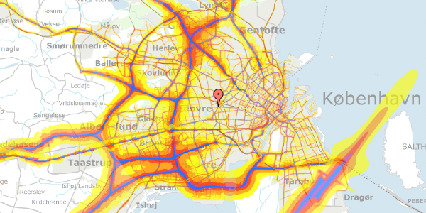 Trafikstøjkort på Bogholder Allé 69, 2720 Vanløse