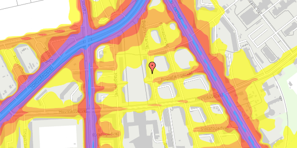 Trafikstøjkort på Bogtrykkervej 31, 4. th, 2400 København NV