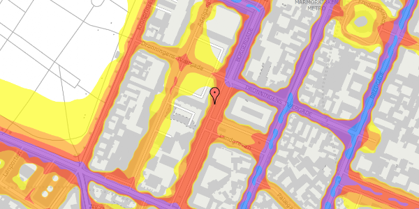 Trafikstøjkort på Borgergade 15A, 1300 København K