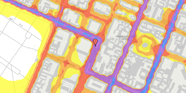 Trafikstøjkort på Borgergade 23, 2. th, 1300 København K