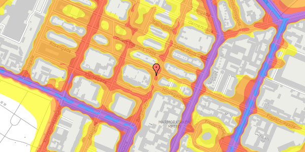 Trafikstøjkort på Borgergade 93, 1. th, 1300 København K