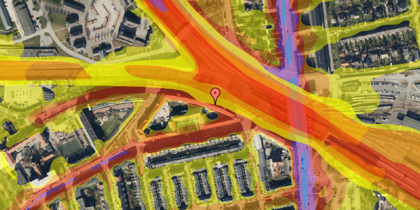 Trafikstøjkort på Sibeliusgade 17, 3. th, 2100 København Ø