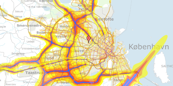 Trafikstøjkort på Borrebyvej 40, 2700 Brønshøj