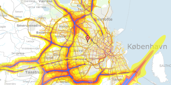 Trafikstøjkort på Borrebyvej 53, 2700 Brønshøj