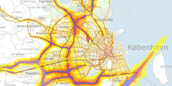 Trafikstøjkort på Borrebyvej 58, 2700 Brønshøj