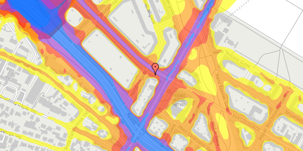 Trafikstøjkort på Borups Allé 3, 4. tv, 2200 København N