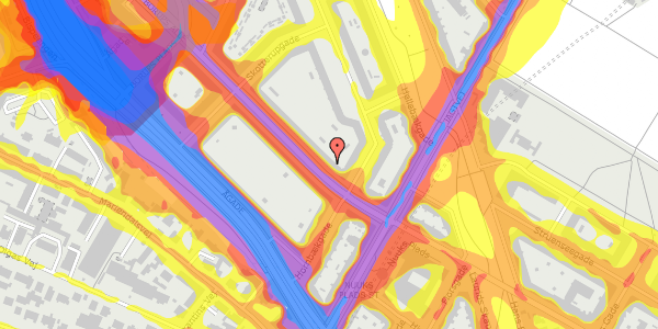 Trafikstøjkort på Borups Allé 8, 2. tv, 2200 København N