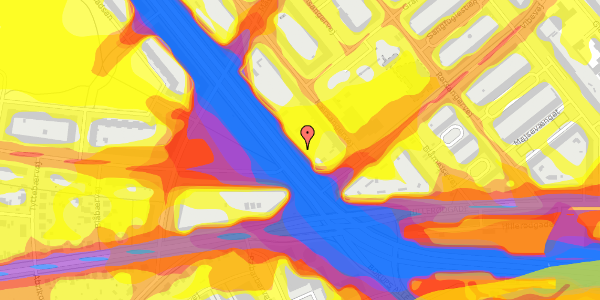 Trafikstøjkort på Borups Allé 184, 1. th, 2400 København NV