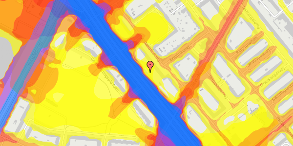 Trafikstøjkort på Borups Allé 218, st. th, 2400 København NV