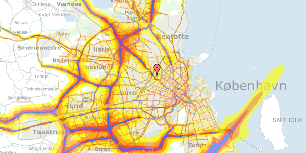 Trafikstøjkort på Borups Allé 235E, st. tv, 2400 København NV