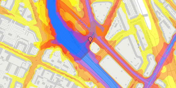 Trafikstøjkort på Borups Plads 5, 2. th, 2200 København N