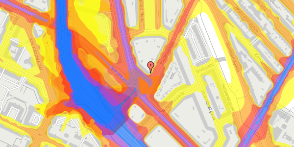 Trafikstøjkort på Borups Plads 26, 3. th, 2200 København N