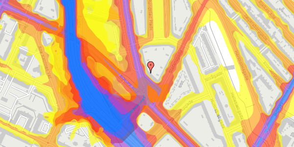 Trafikstøjkort på Borups Plads 30, 3. th, 2200 København N