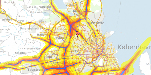 Trafikstøjkort på Botoftevej 5, 2700 Brønshøj