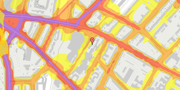 Trafikstøjkort på Bragesgade 12, 1. , 2200 København N