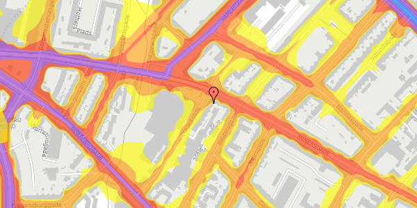 Trafikstøjkort på Bragesgade 20, st. th, 2200 København N