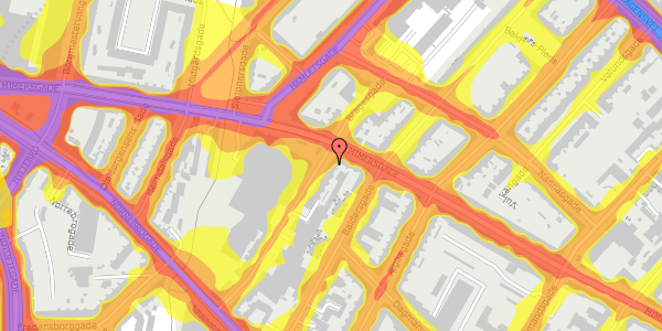 Trafikstøjkort på Bragesgade 20, st. tv, 2200 København N