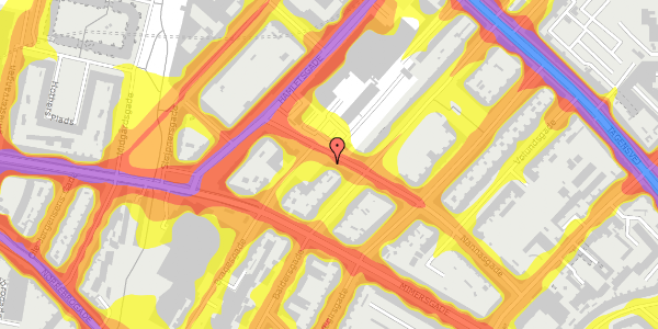 Trafikstøjkort på Bragesgade 26F, 1. , 2200 København N