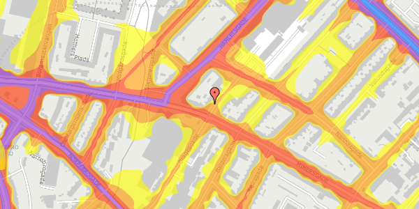 Trafikstøjkort på Bragesgade 31, 1. , 2200 København N