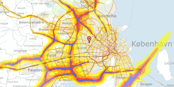 Trafikstøjkort på Bratskovvej 25, 2720 Vanløse