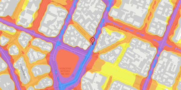 Trafikstøjkort på Bredgade 3, st. , 1260 København K