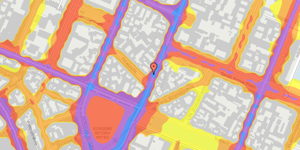 Trafikstøjkort på Bredgade 17, st. , 1260 København K