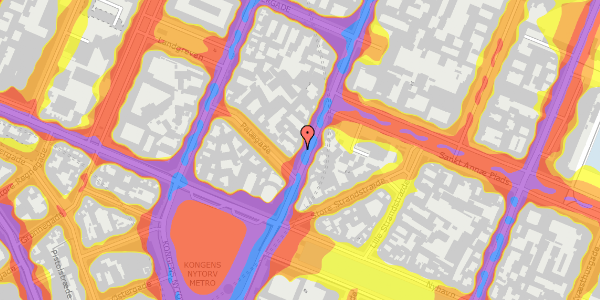 Trafikstøjkort på Bredgade 19, st. , 1260 København K