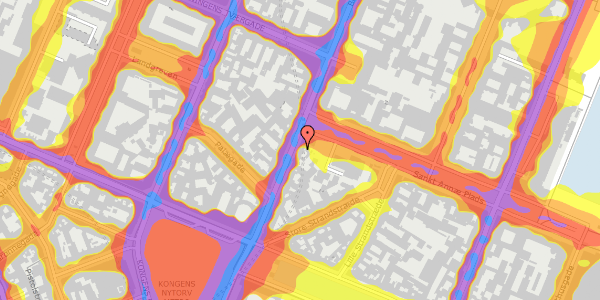 Trafikstøjkort på Bredgade 22, kl. tv, 1260 København K